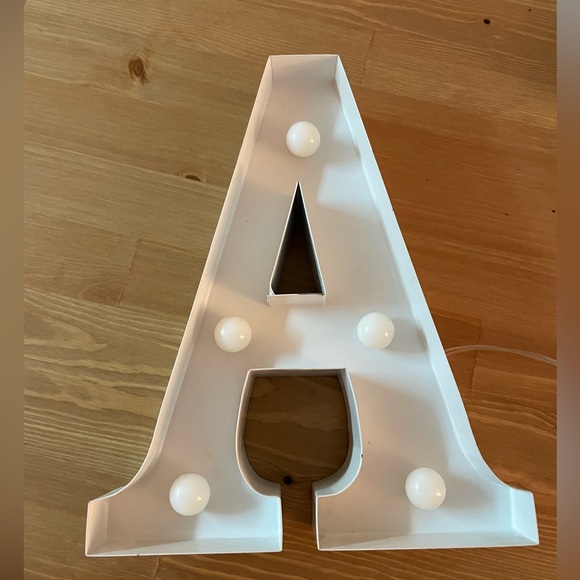 Letter A Metal LED Sign - Picture 2 of 6